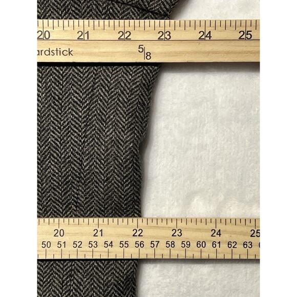 Joseph Abboud XL 44R Mens Gray Herringbone Flannel Blazer Sport Jacket - Picture 11 of 14